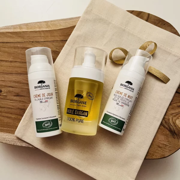 Routine hydratation à l'huile d'argan et figue de Barbarie - crème de jour, crème de nuit et huile végétale pure