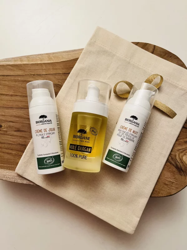 Routine hydratation à l'huile d'argan et figue de Barbarie - crème de jour, crème de nuit et huile végétale pure